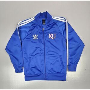Adidas‎ KU Kansas Jayhawks Jacket. Youth Size Medium. Vintage Blue Track Jacket